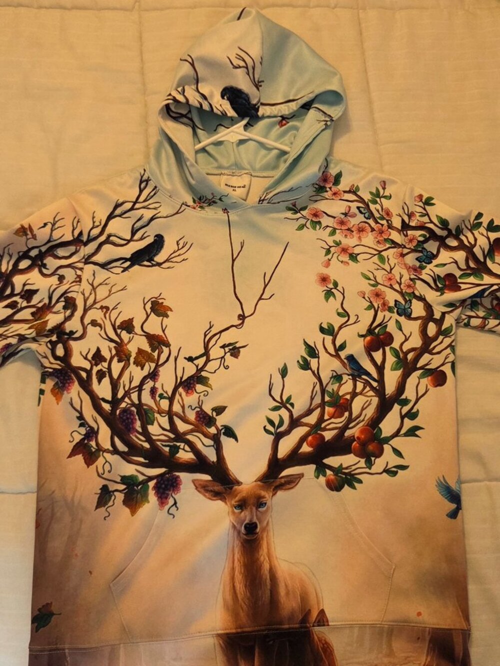 Zootop Bear 3D Graphic Deer Nature Tree Antlers Hood